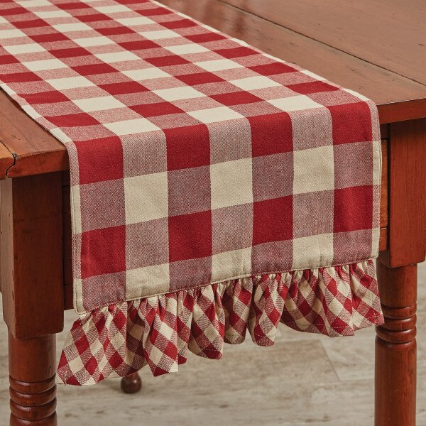 Wicklow Ruffled Table Runner 42" L Park Designs